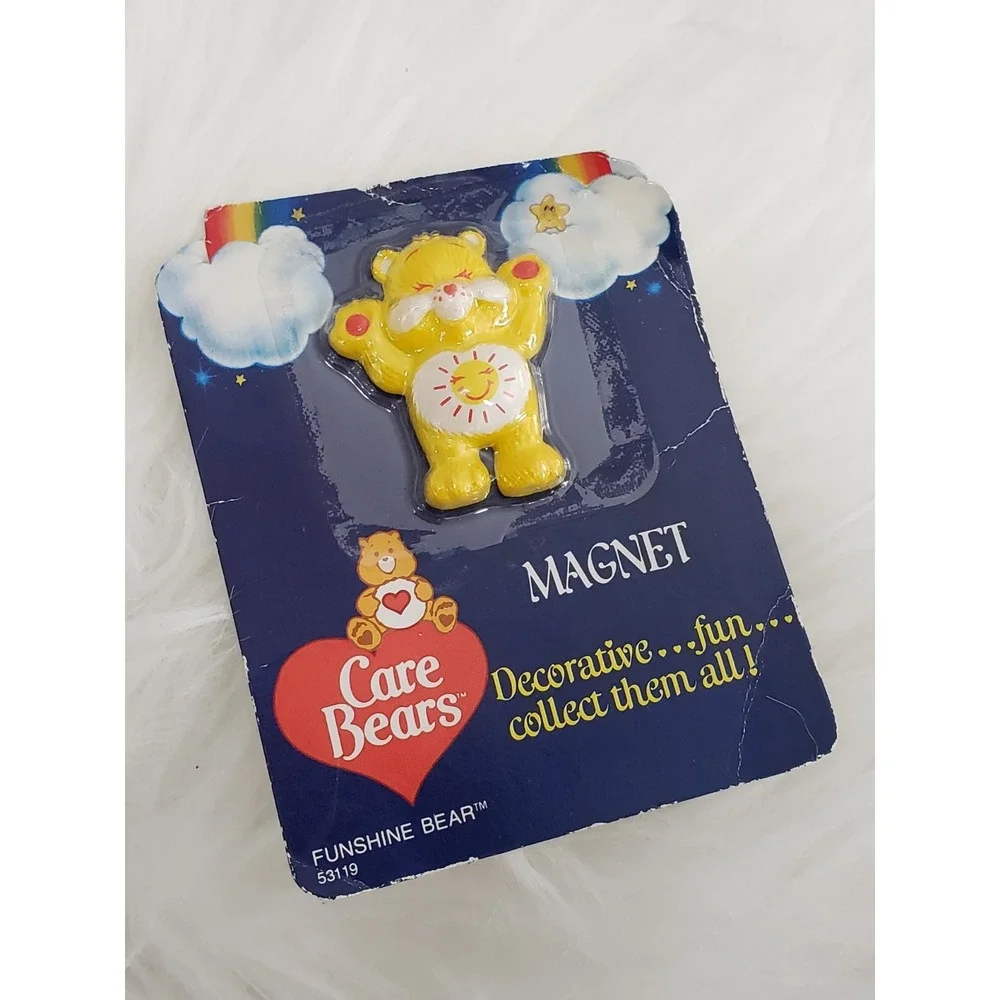 NEW VINTAGE AMERICAN GREETINGS Care Bears Funshine Magnet retro gift decor